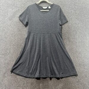 LL Bean‎ Gray Petite Medium Short Sleeve Casual A Line Dress